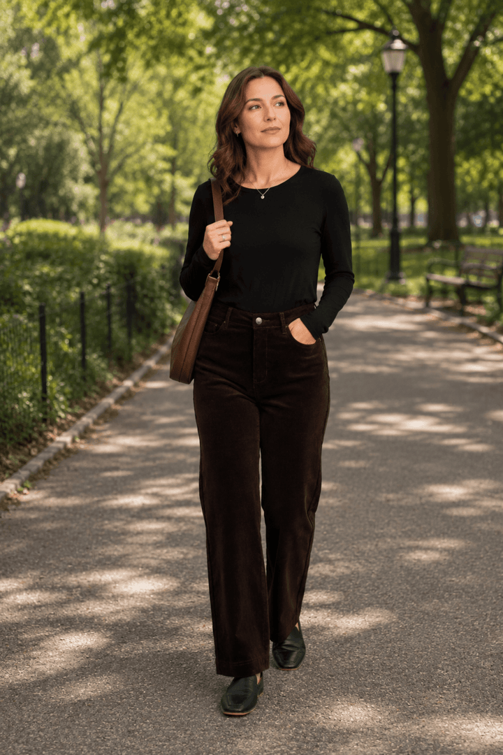 Market Cord Pant - Walnut - VA21 - Pizazz BoutiqueVassalli
