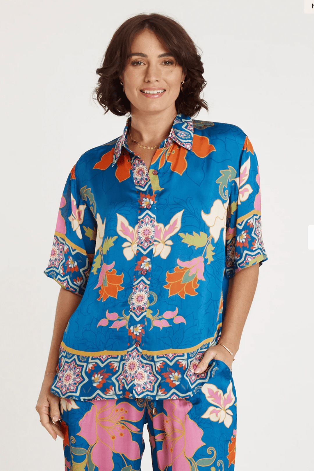 Marquis Top - Blue - LS1 - Pizazz BoutiqueLula Soul