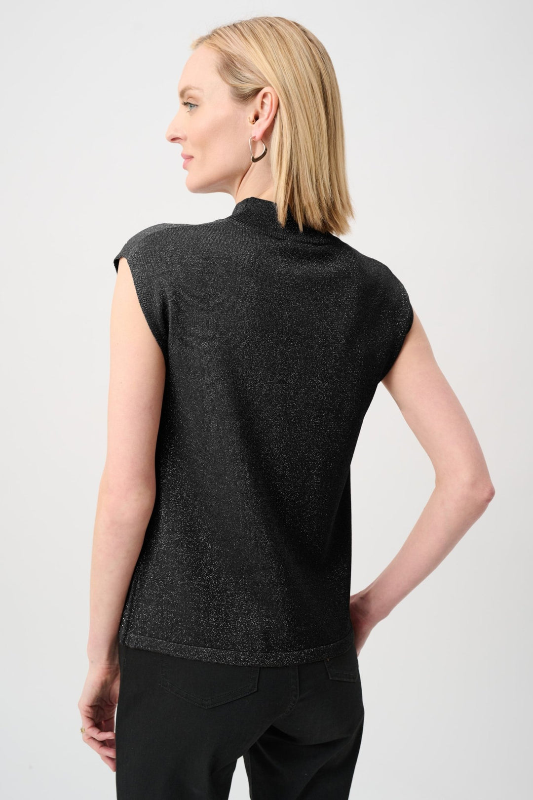 Metallic Disco Top - Black - JR16 - Pizazz BoutiqueJoseph Ribkoff