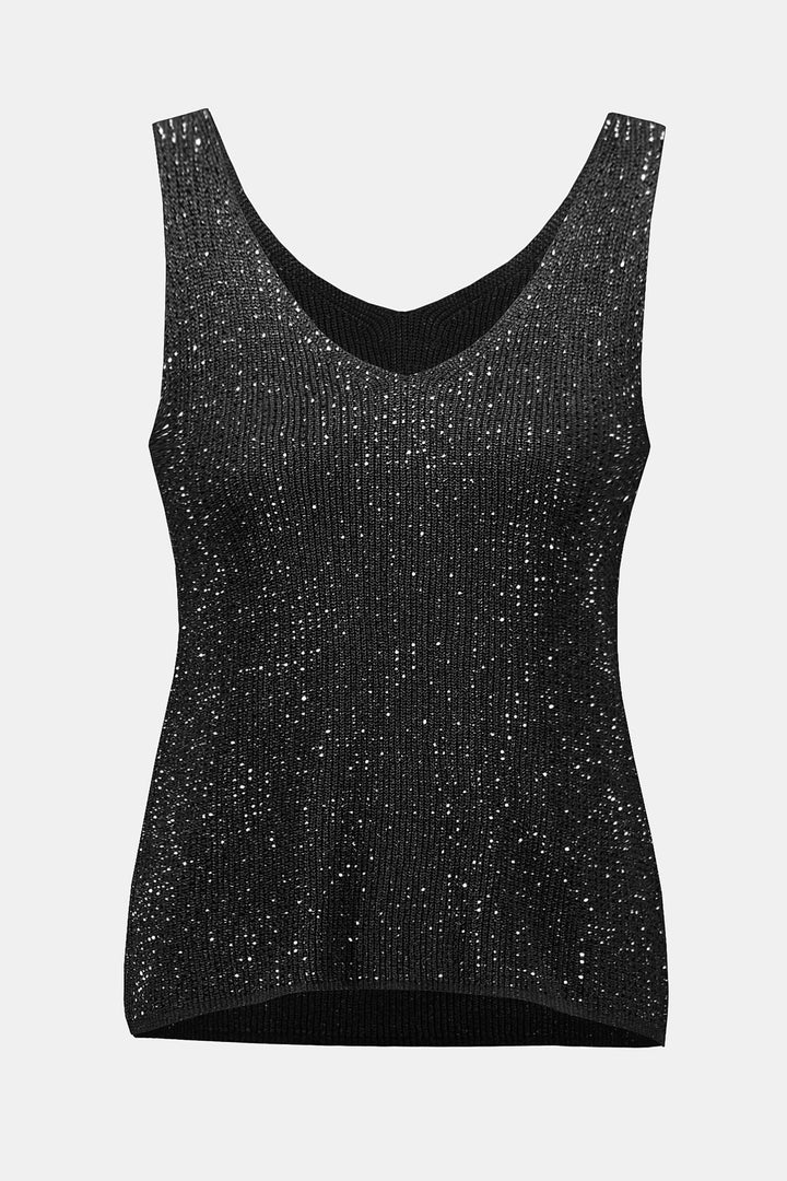 Metallic Knitted Camisole - Black - JR14 - Pizazz BoutiqueJoseph Ribkoff