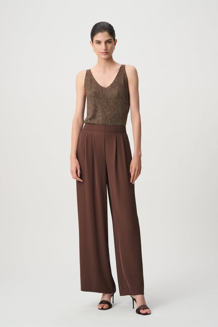 Metallic Knitted Camisole - Chocolate - Pizazz BoutiqueJoseph Ribkoff