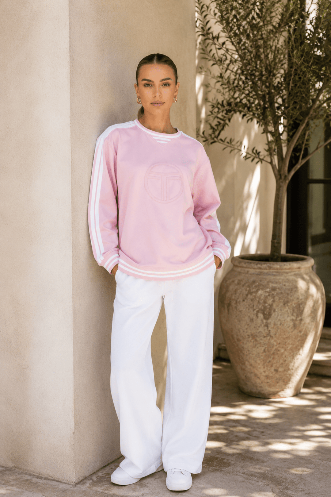 Mia Logo Sweat - Pink - TT43 - Pizazz BoutiqueTwo-T's