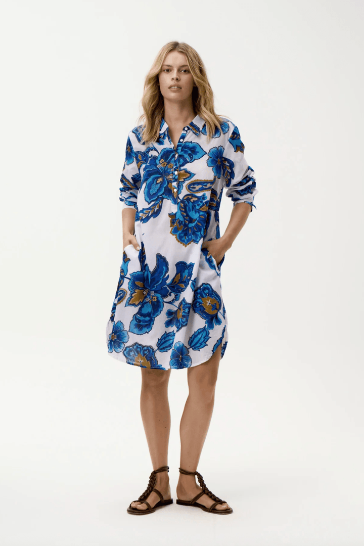 Middy Gilli Broome Dress - Blue Flower - OS16 - Pizazz BoutiqueOneseason Australia