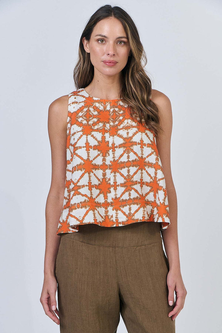 Mila Linen Top - Urchin - OJ37 - Pizazz BoutiqueNaturals By O & J