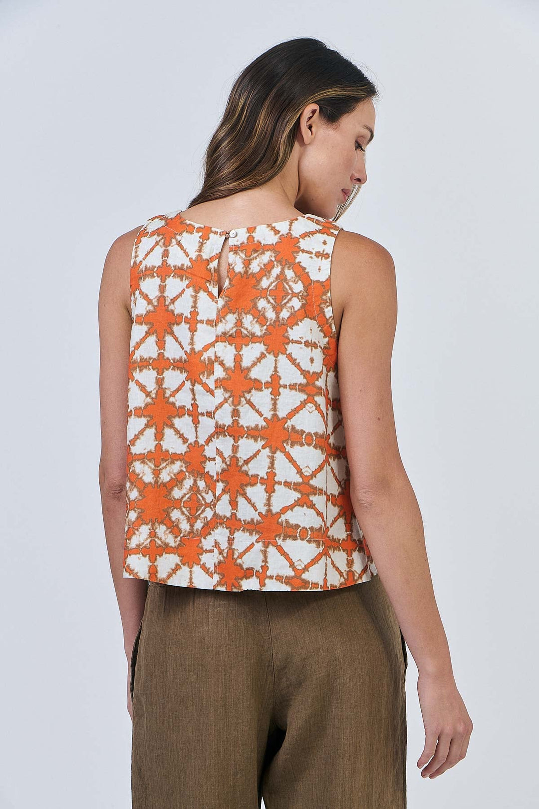 Mila Linen Top - Urchin - OJ37 - Pizazz BoutiqueNaturals By O & J