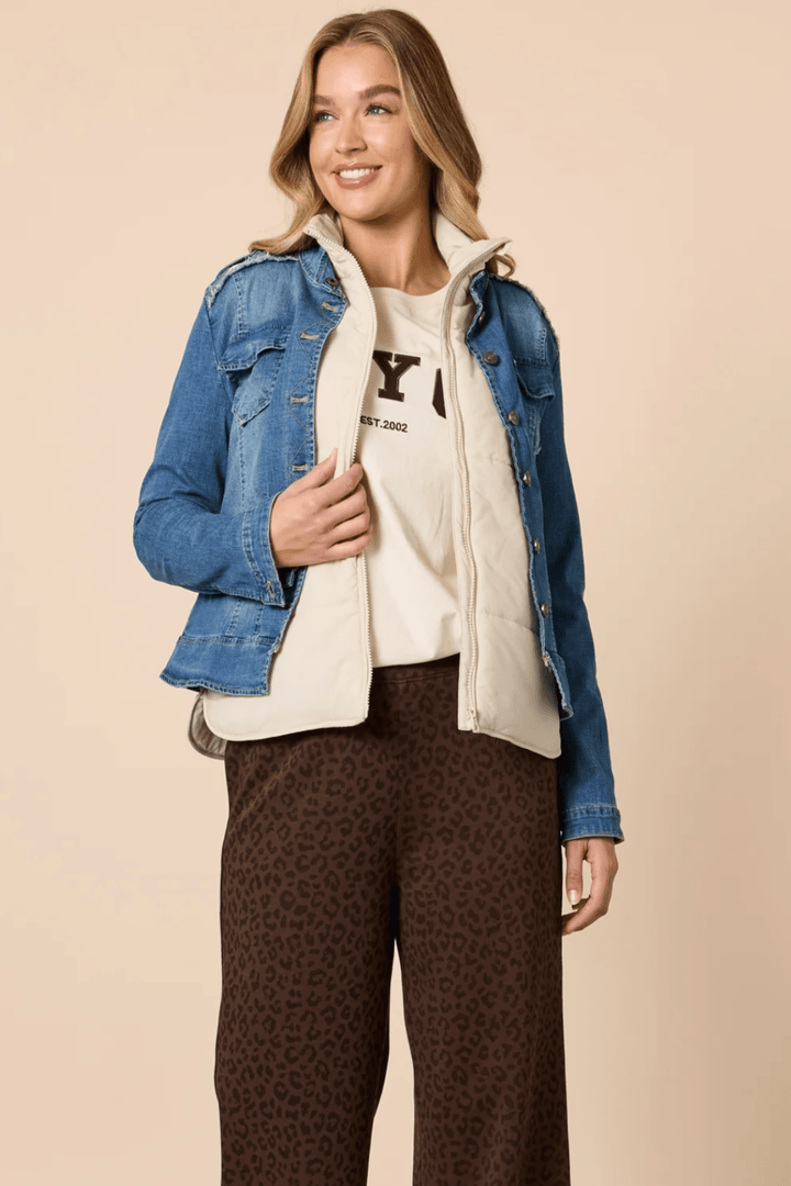 Military Denim Jacket - TZ32 - Pizazz BoutiqueThreadz