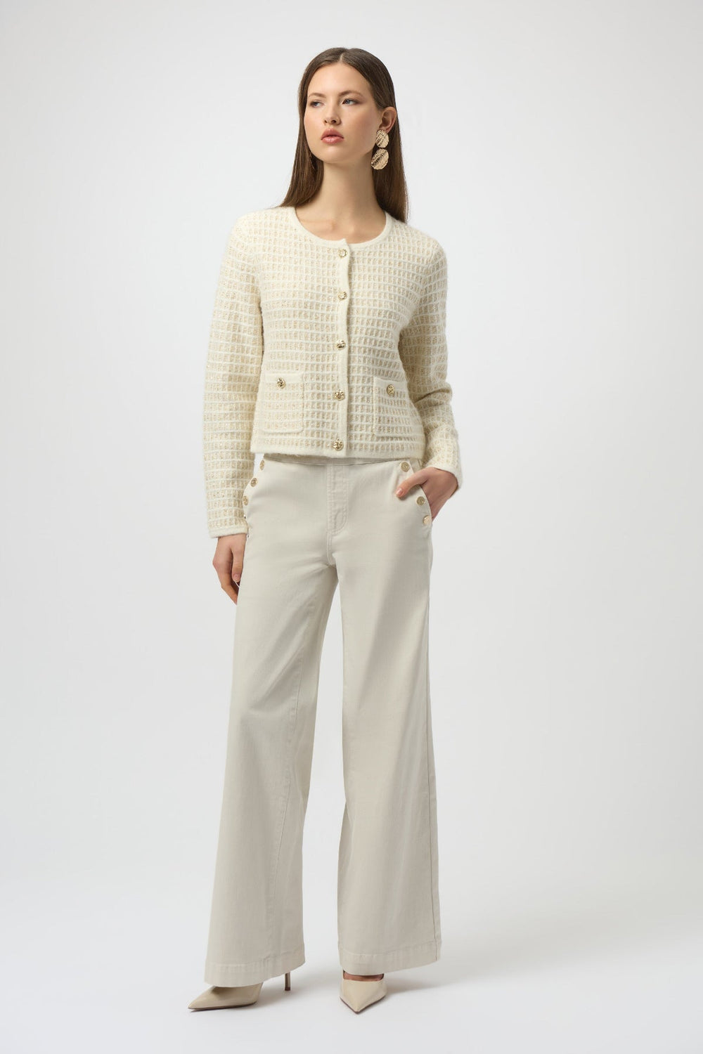 Military Jeans - Cream - JR85 - Pizazz BoutiqueJoseph Ribkoff
