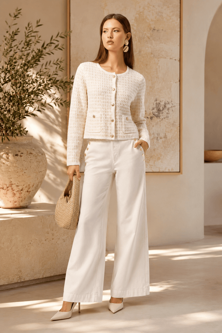 Military Jeans - Cream - JR85 - Pizazz BoutiqueJoseph Ribkoff
