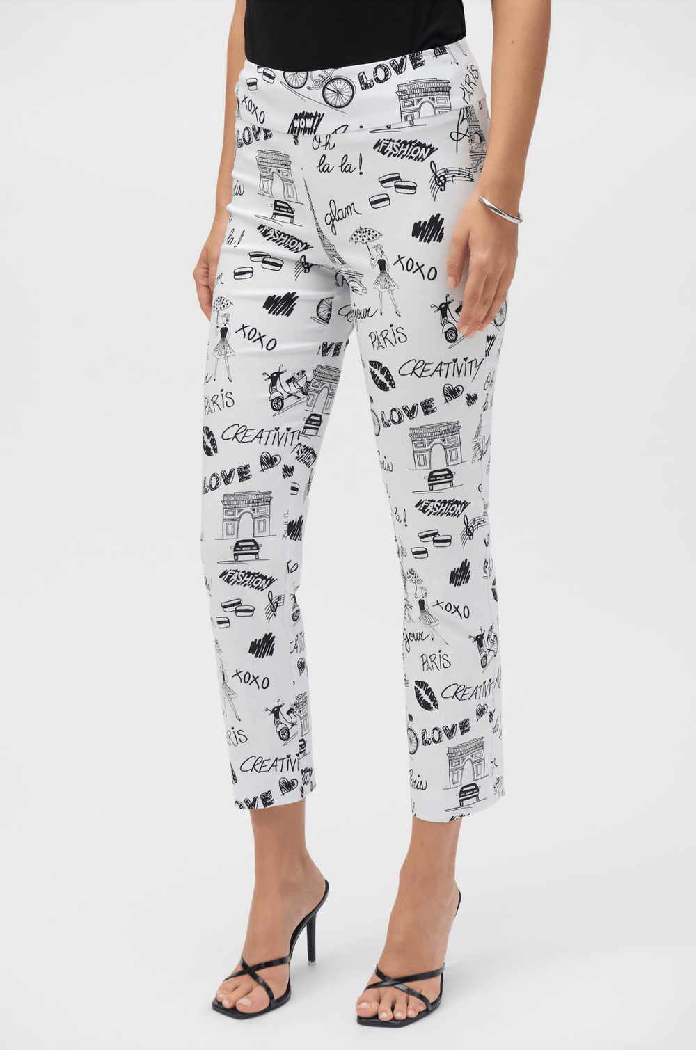 Millennium Print Pant - Vanilla/Black - JR73 - Pizazz BoutiqueJoseph Ribkoff