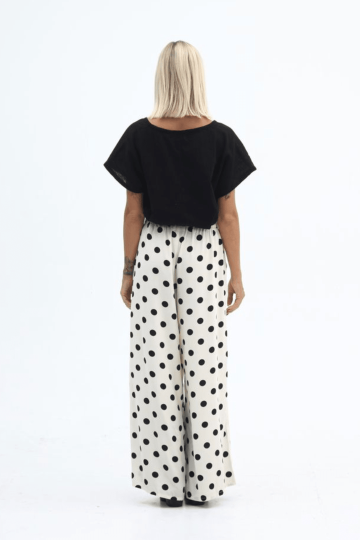 Milo Pant - Cream/Black Spot - CB72 - Pizazz BoutiqueCarbon The Label