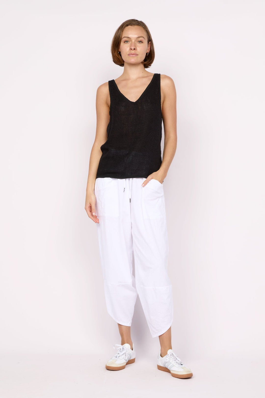 Mimi Hessian Singlet - Black - CB43 - Pizazz BoutiqueCarbon The Label