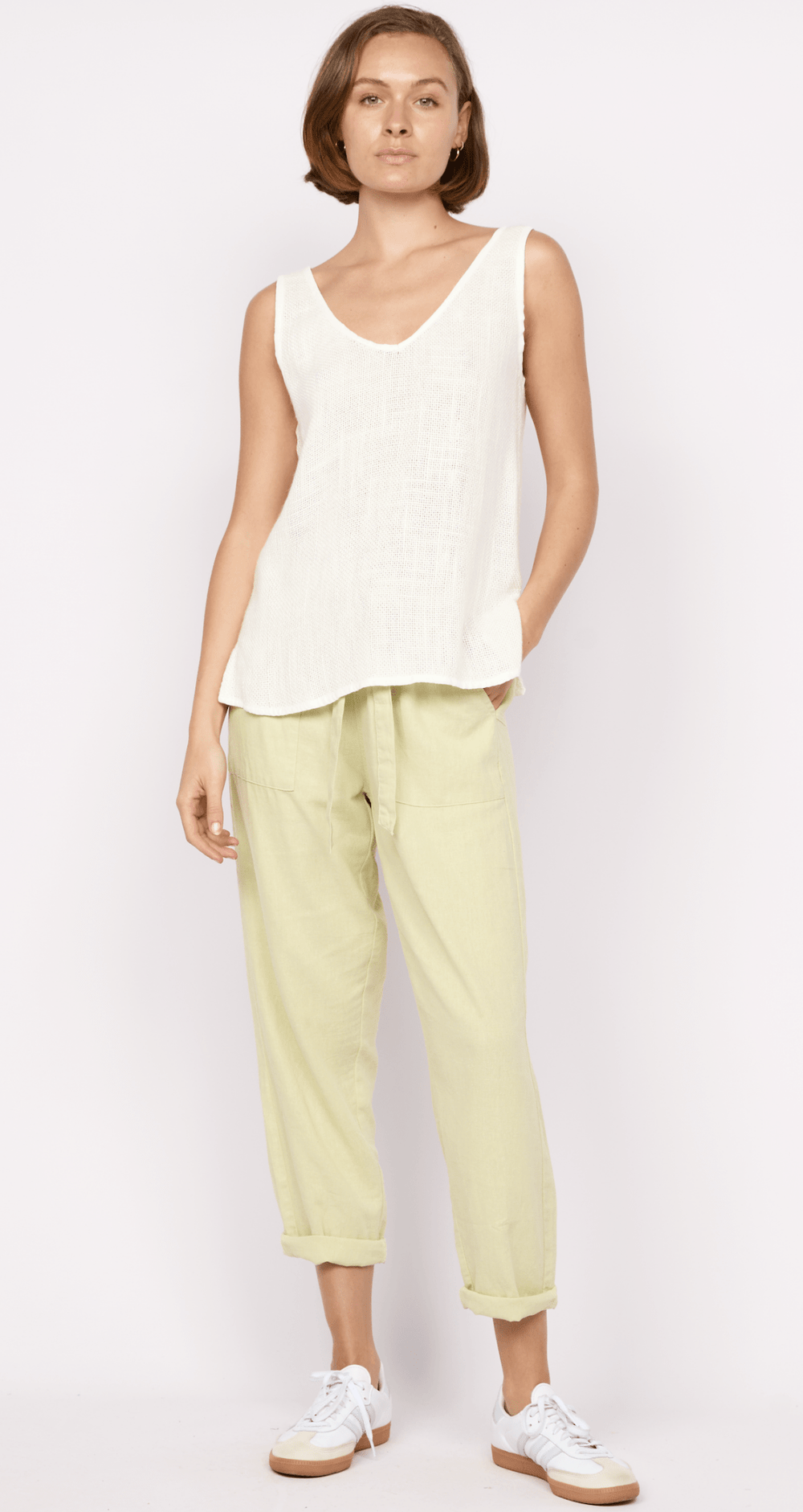 Mimi Hessian Singlet - Natural - CB43 - Pizazz BoutiqueCarbon The Label