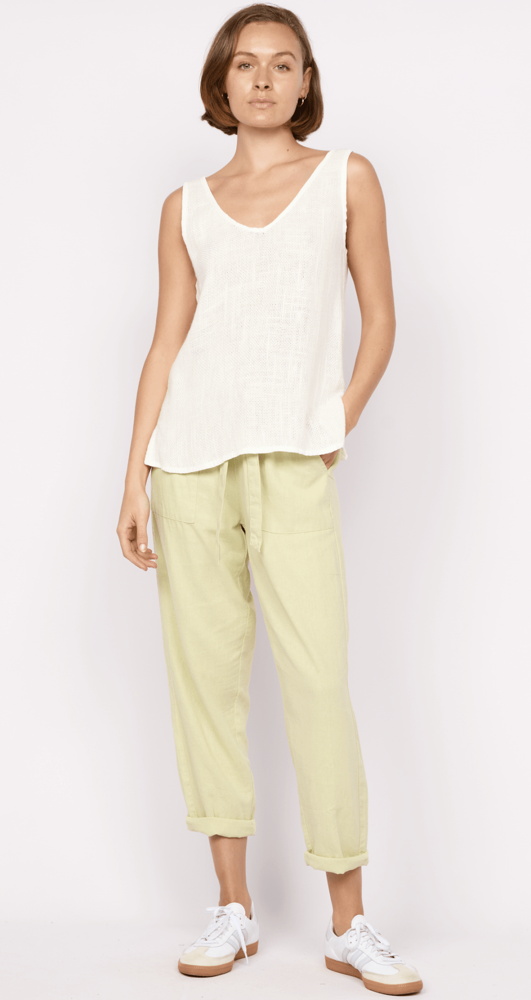 Mimi Hessian Singlet - Natural - CB43 - Pizazz BoutiqueCarbon The Label