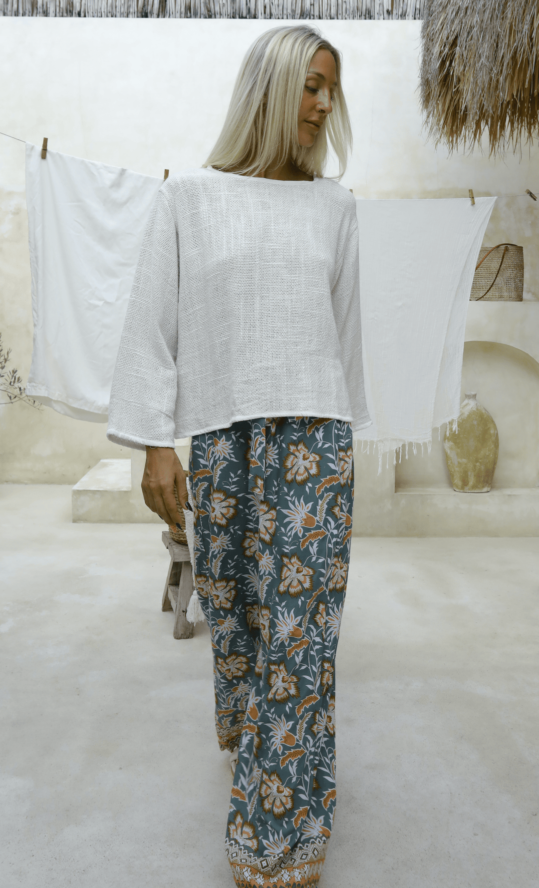 Mira Hessian Top - White - CB17 - Pizazz BoutiqueCarbon The Label