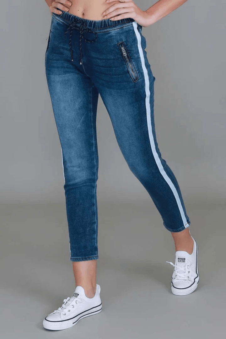 Molly Jogger Jeans - Denim Blue - RD17 - Pizazz Boutique3RD STORY