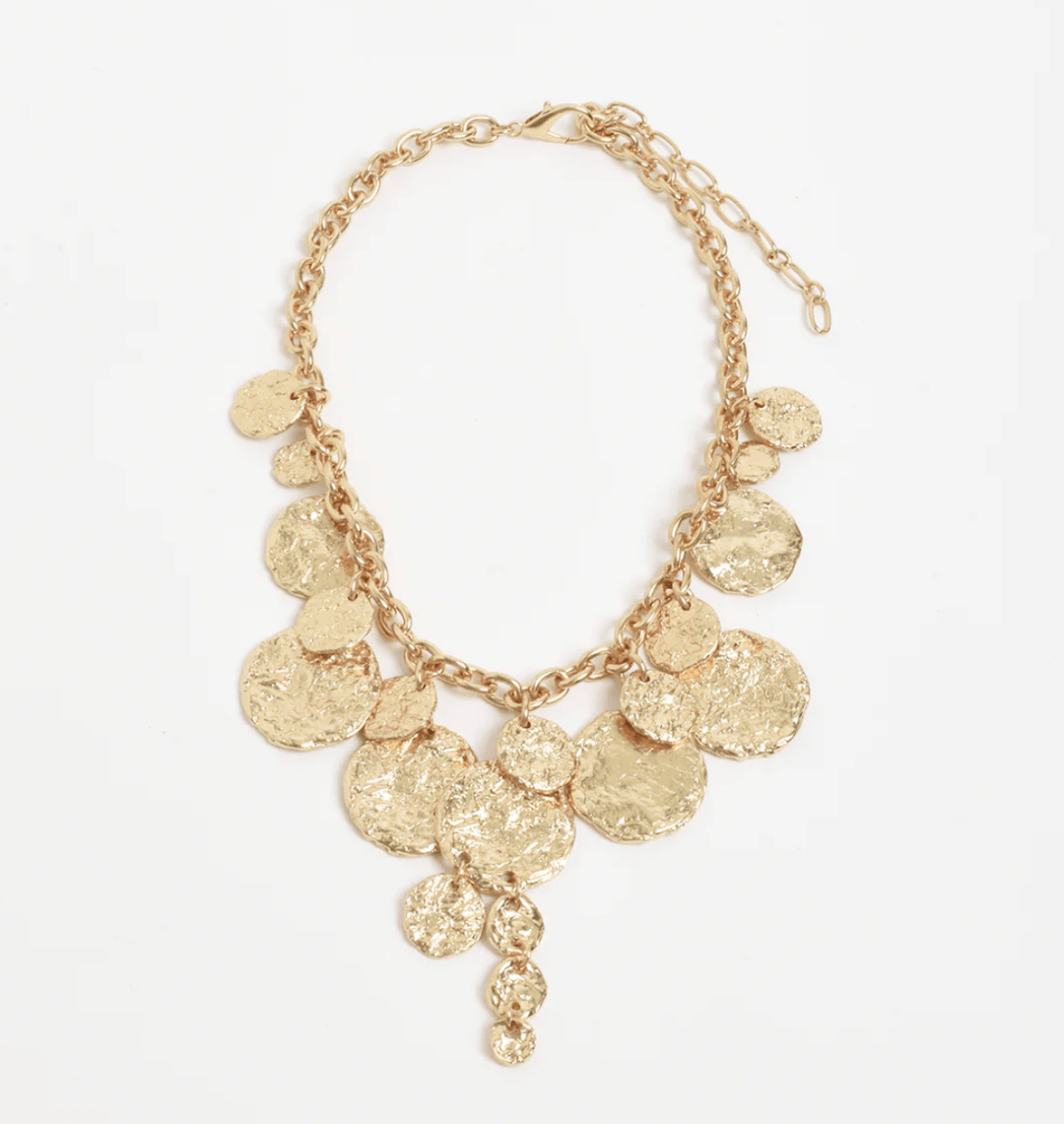 Molten Metal Disc Necklace - AD42 - Pizazz BoutiqueAdorne