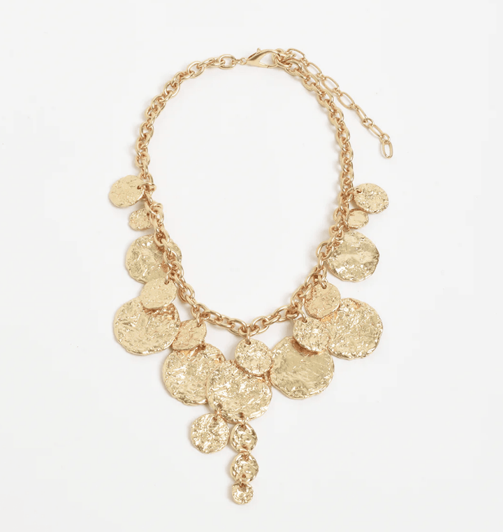 Molten Metal Disc Necklace - AD42 - Pizazz BoutiqueAdorne