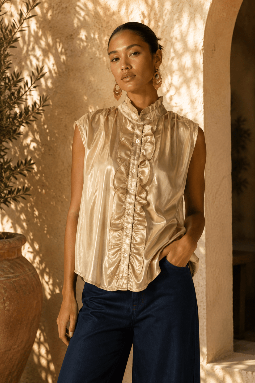 Monaco Top - Gold - RY25 - Pizazz BoutiqueRubyyaya