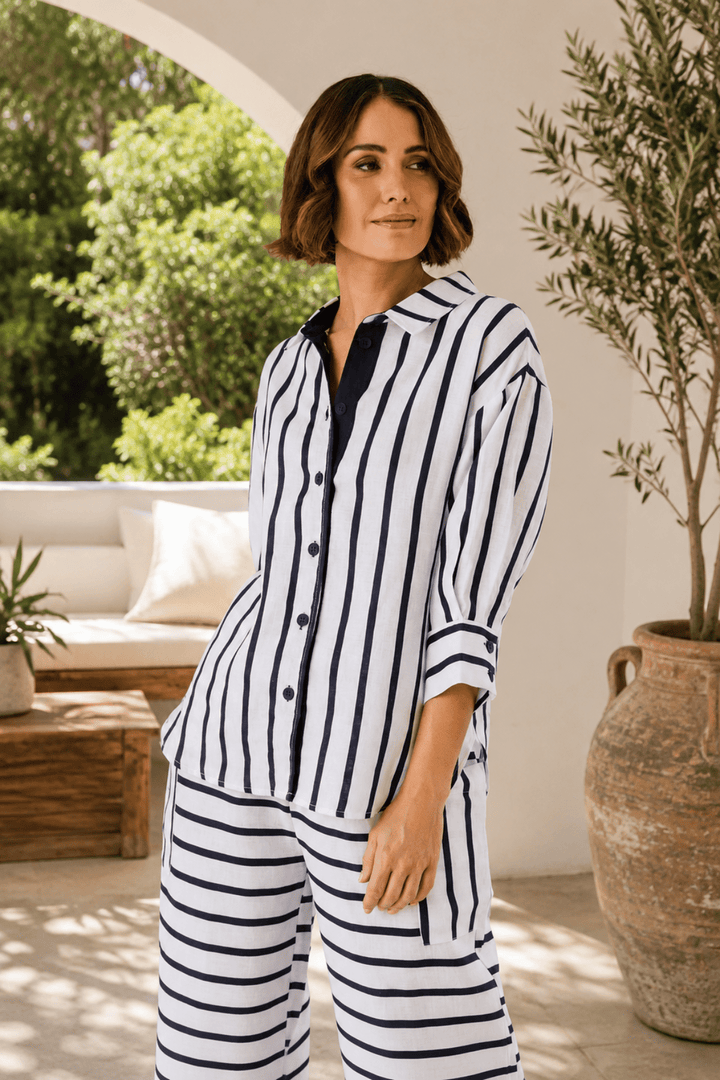 Monroe Linen Shirt - SS3 - Pizazz BoutiqueSee Saw
