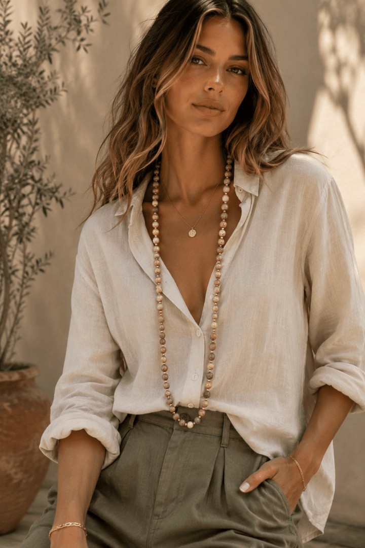 Monroe Necklace - Sandstone - CG14 - Pizazz BoutiqueCindy G / Jewellery
