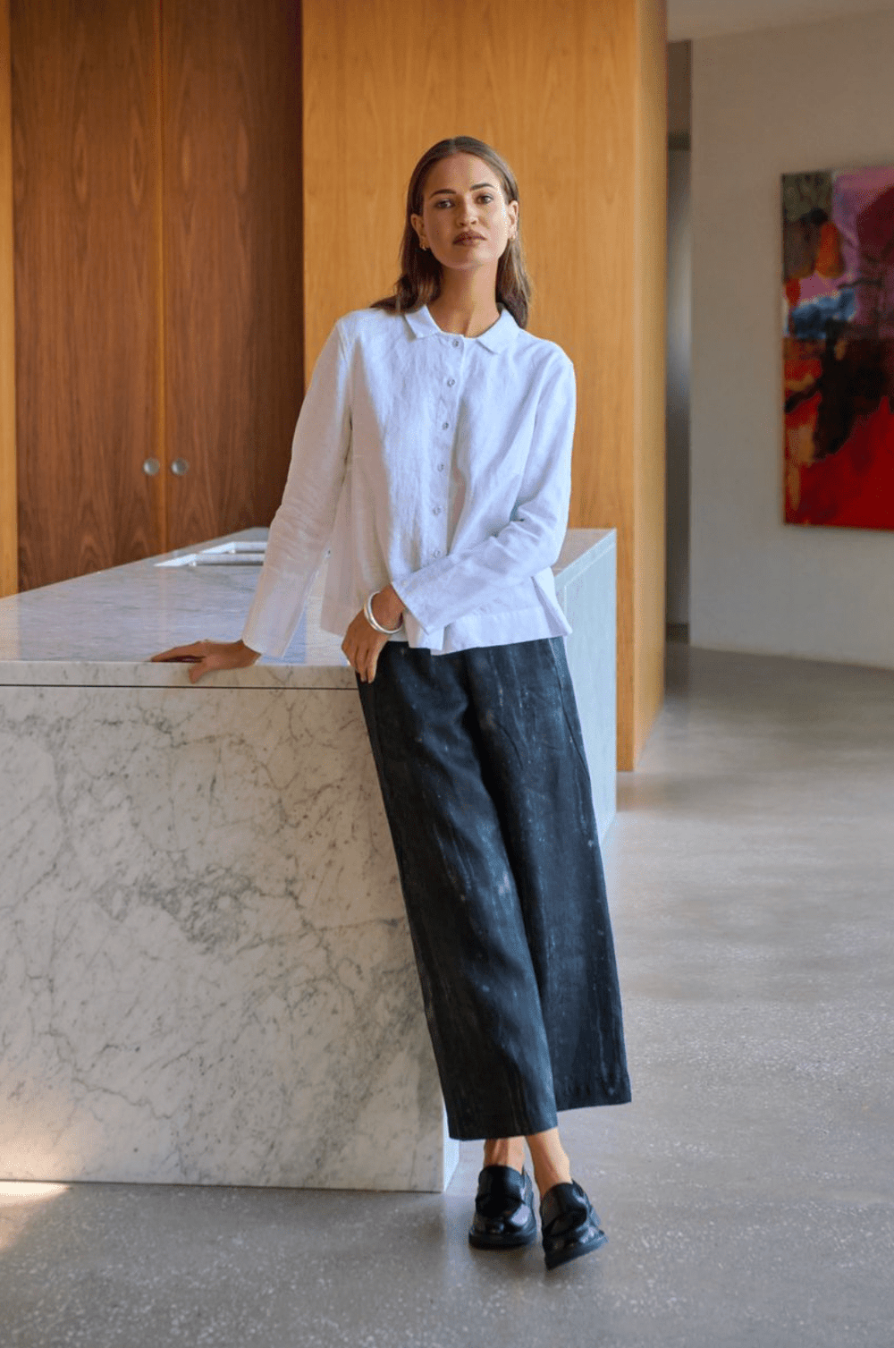 Moonbeam Linen Pant - GA398 - OJ75 - Pizazz BoutiqueNaturals By O & J