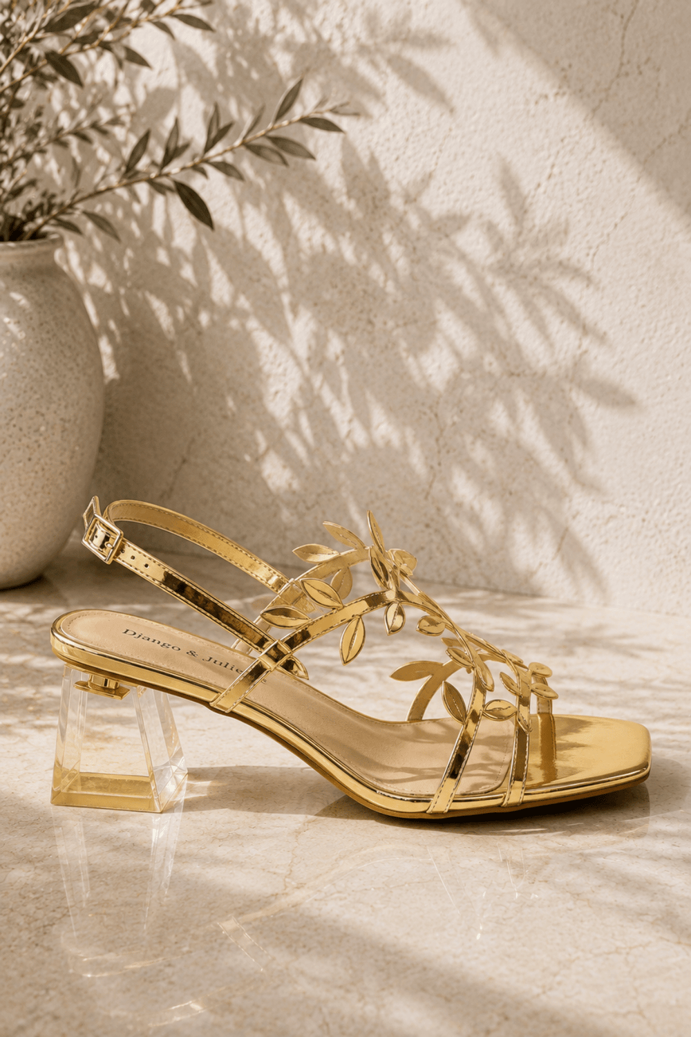 Morine Heel - Gold - DJ71 - Pizazz BoutiqueDjango & Juliette