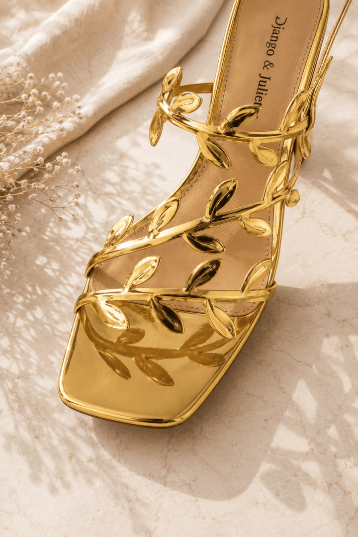 Morine Heel - Gold - DJ71 - Pizazz BoutiqueDjango & Juliette