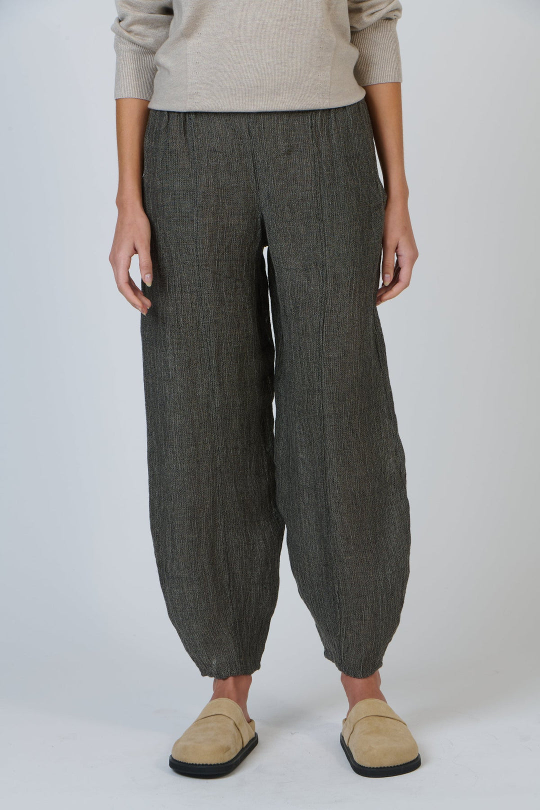 Mussel Linen Pant - GA657 - OJ74 - Pizazz BoutiqueNaturals By O & J