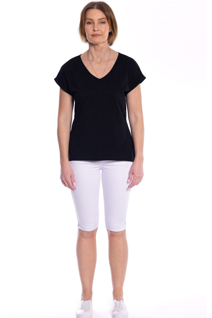 Natasha Tee - Black - CL9 - Pizazz BoutiqueCafe Latte