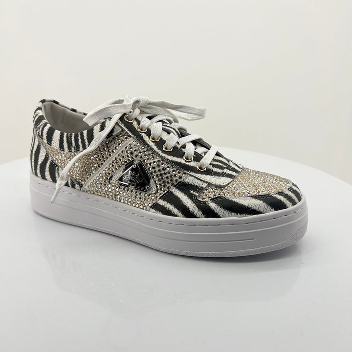 Nenna Sneaker - Zebra & Gold - DJ31 - Pizazz BoutiqueDjango & Juliette