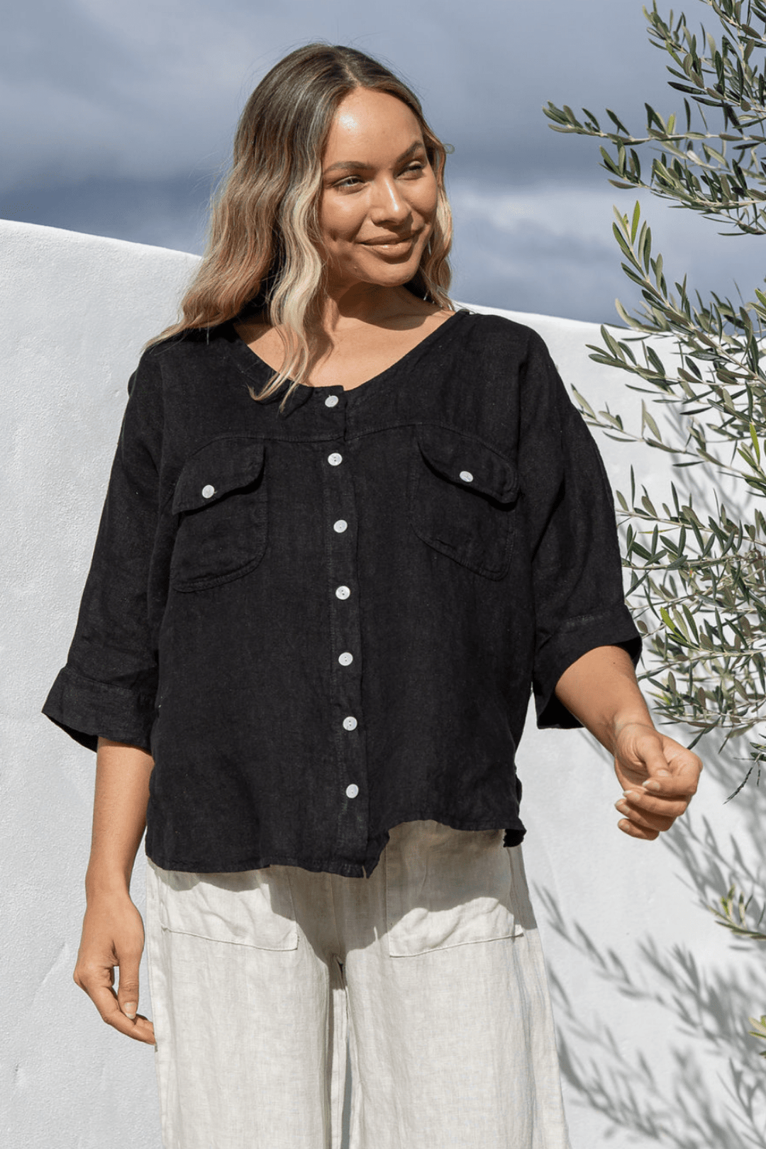 Nomade Shirt - Black - FA1 - Pizazz BoutiqueFree Angel