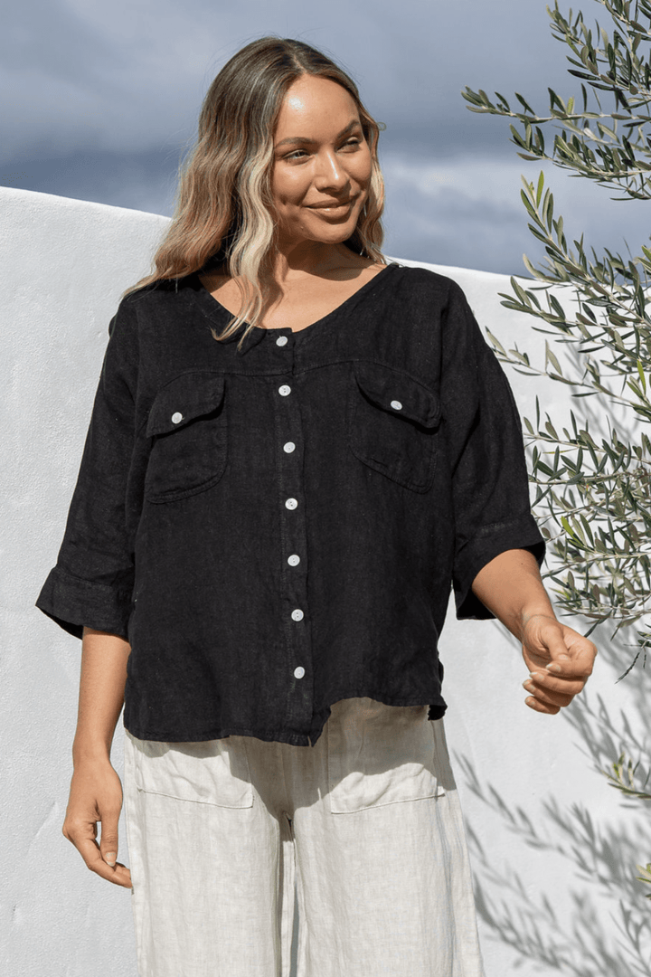 Nomade Shirt - Black - FA1 - Pizazz BoutiqueFree Angel
