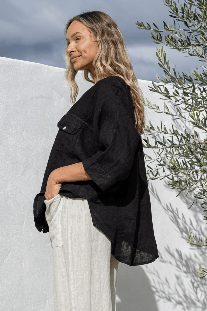 Nomade Shirt - Black - FA1 - Pizazz BoutiqueFree Angel