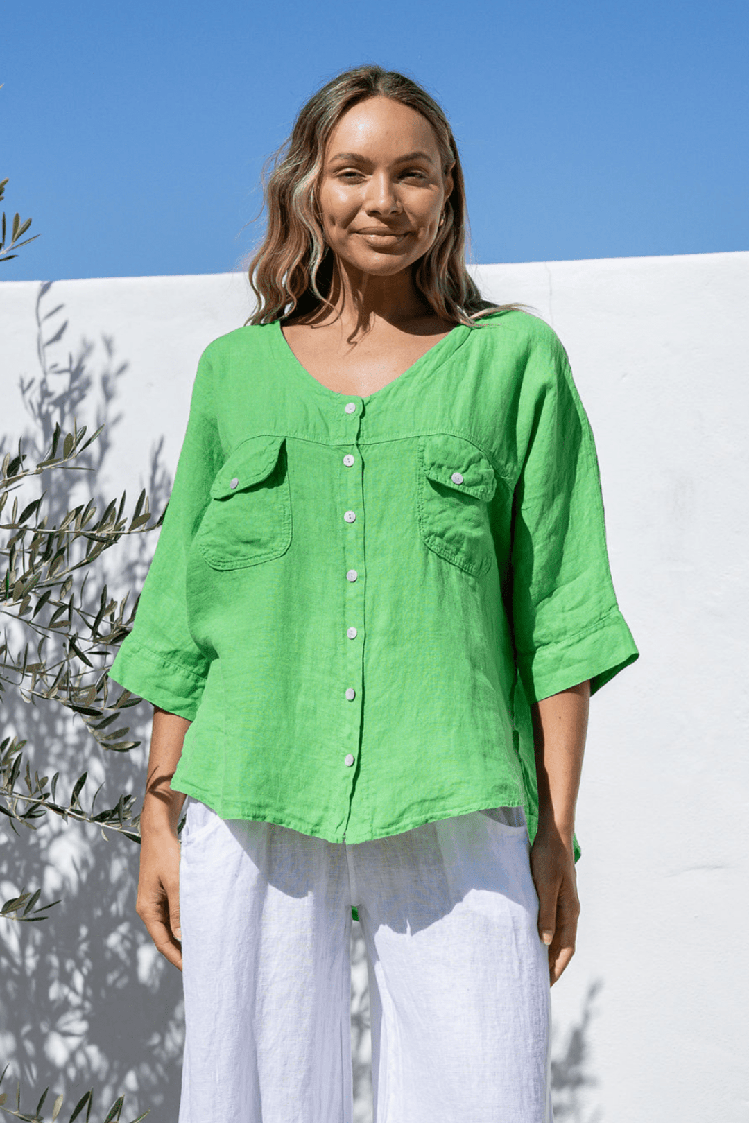 Nomade Shirt - Verde - FA1 - Pizazz BoutiqueFree Angel