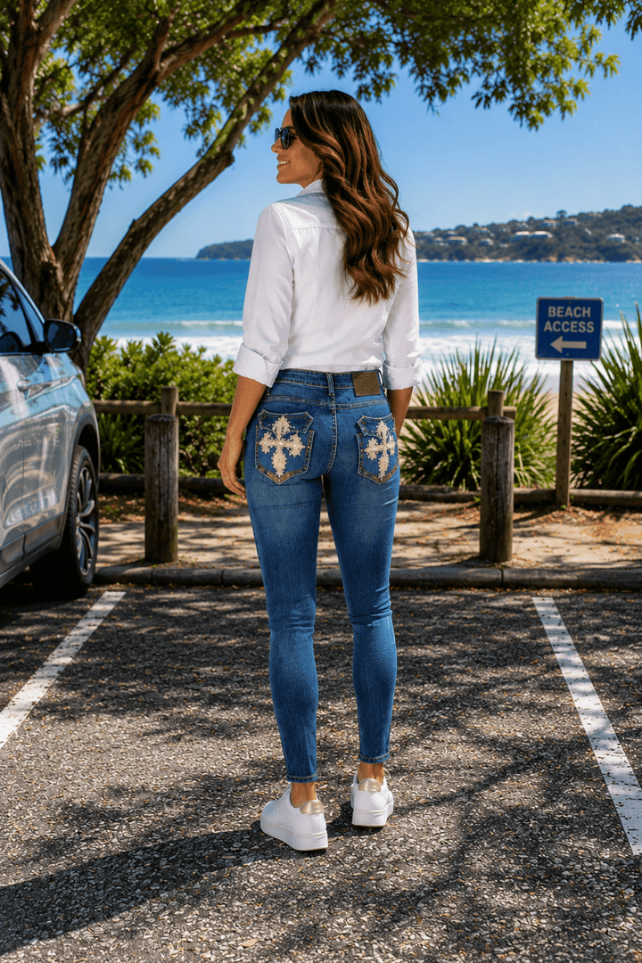 Nottingham Denim Jeans - BLUE - NLJ13 - Pizazz BoutiqueNew London Jeans