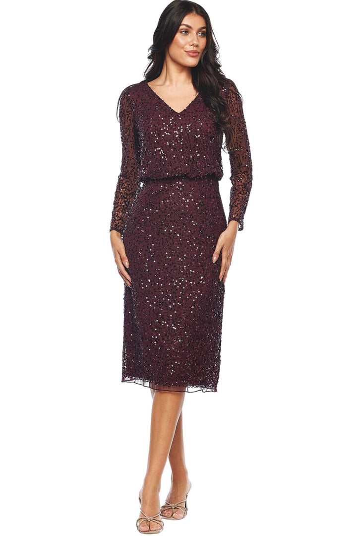 Olympia Sequin Dress | Claret | JH2