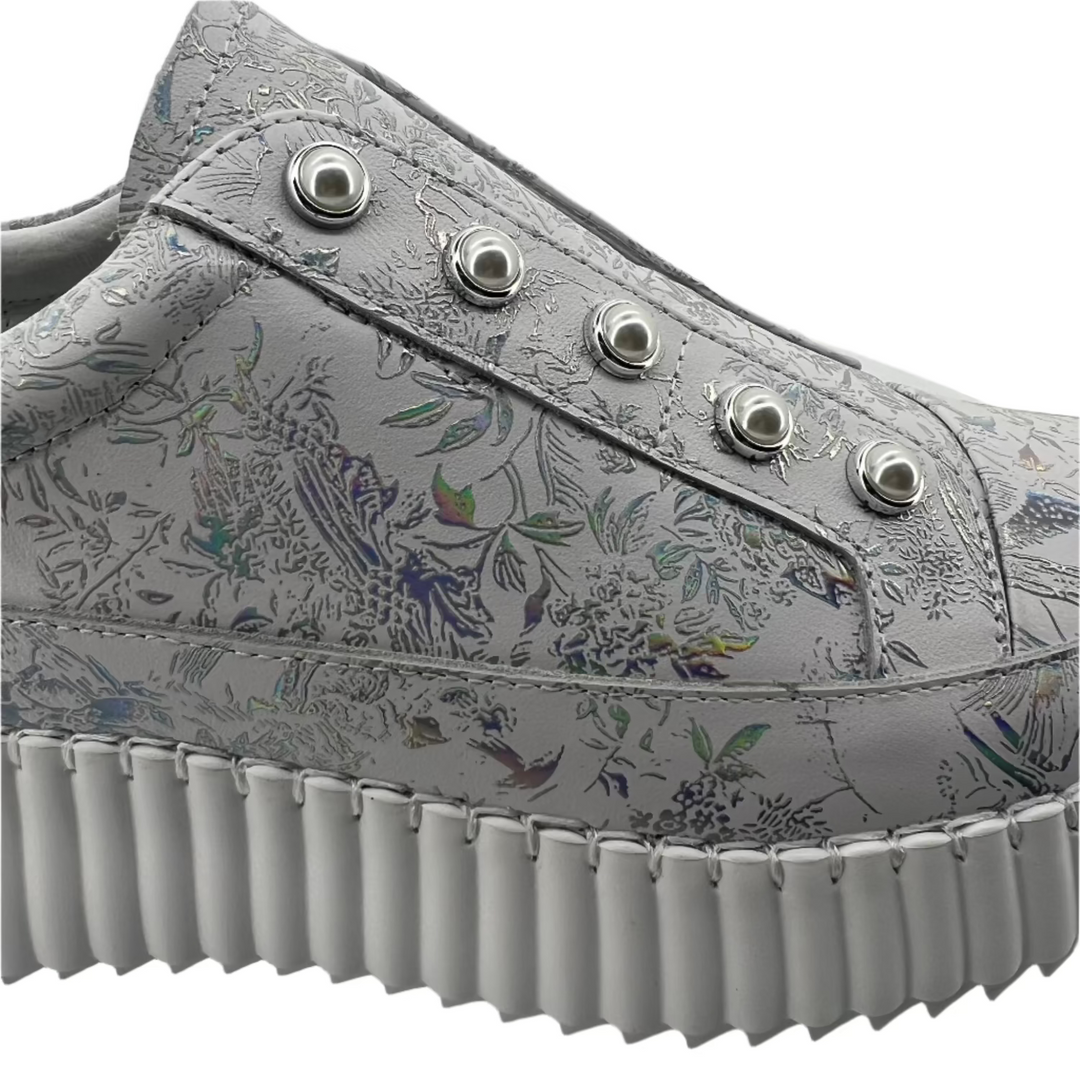 Oriel Sneaker - Silver Flower - HN3