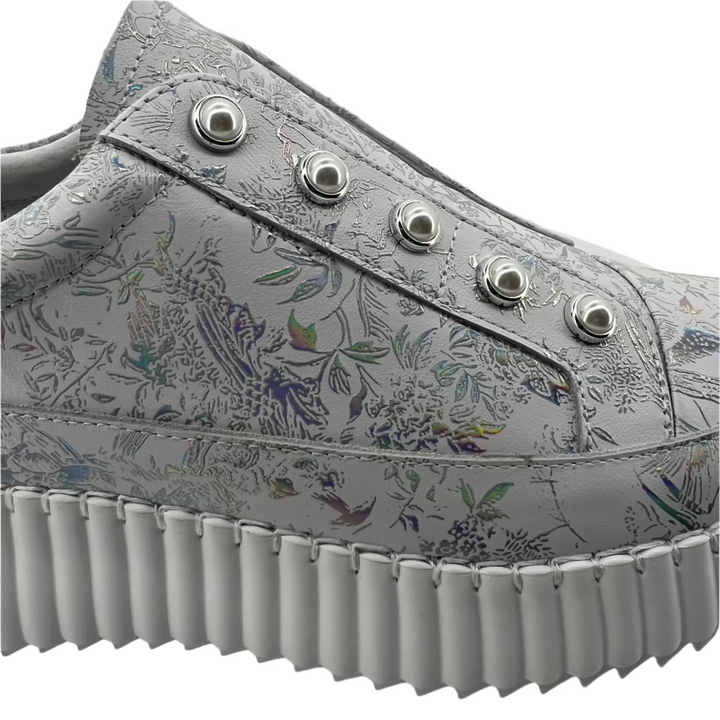 Oriel Sneaker - Silver Flower - HN3