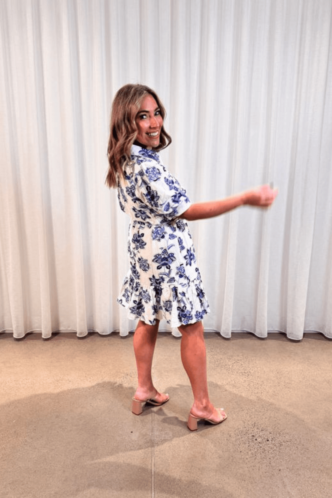 Oriental Shirt Dress - Blue - BY1 - Pizazz BoutiqueBeautiful Stories