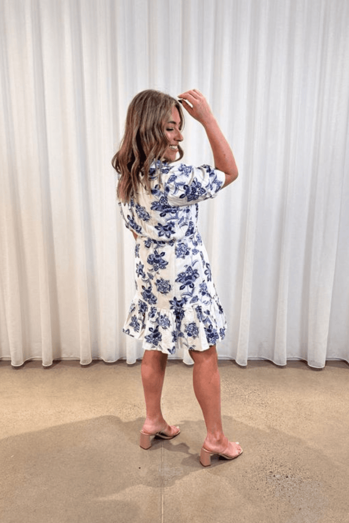 Oriental Shirt Dress - Blue - BY1 - Pizazz BoutiqueBeautiful Stories