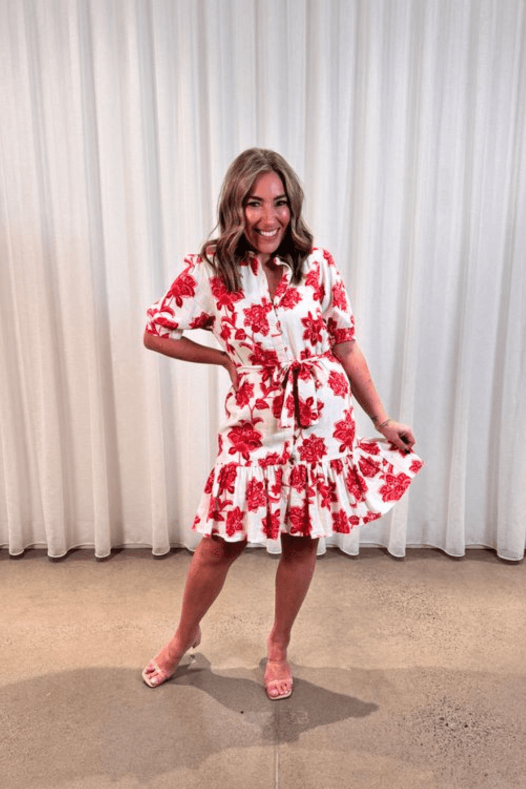 Oriental Shirt Dress - Red - BY1 - Pizazz BoutiqueBeautiful Stories