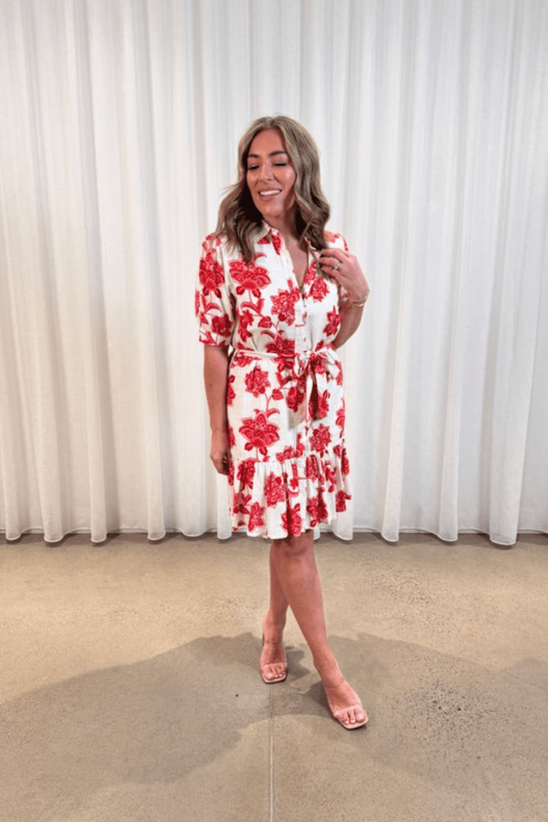 Oriental Shirt Dress - Red - BY1 - Pizazz BoutiqueBeautiful Stories