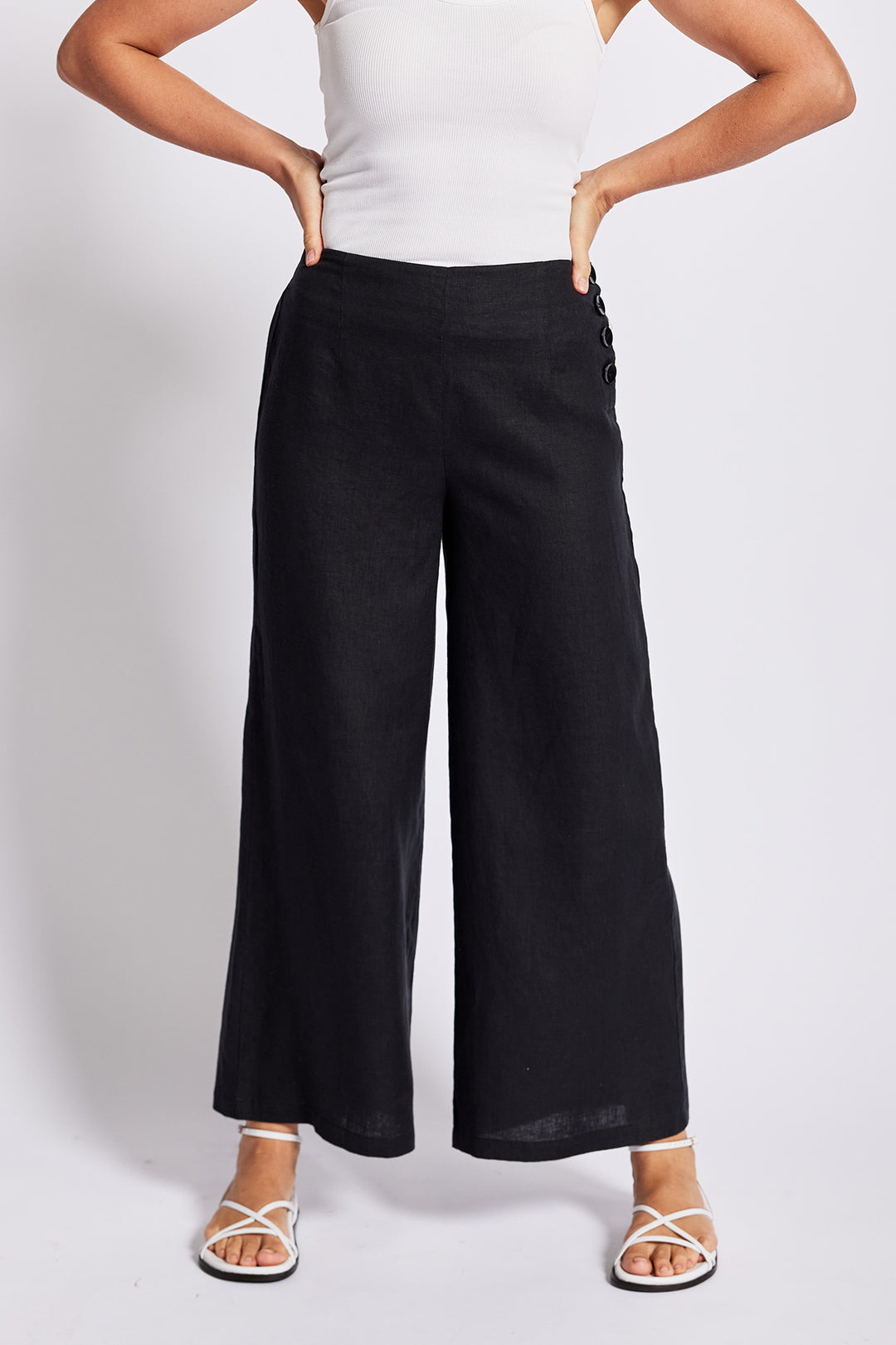 Palazzo Pants - Black - SS7