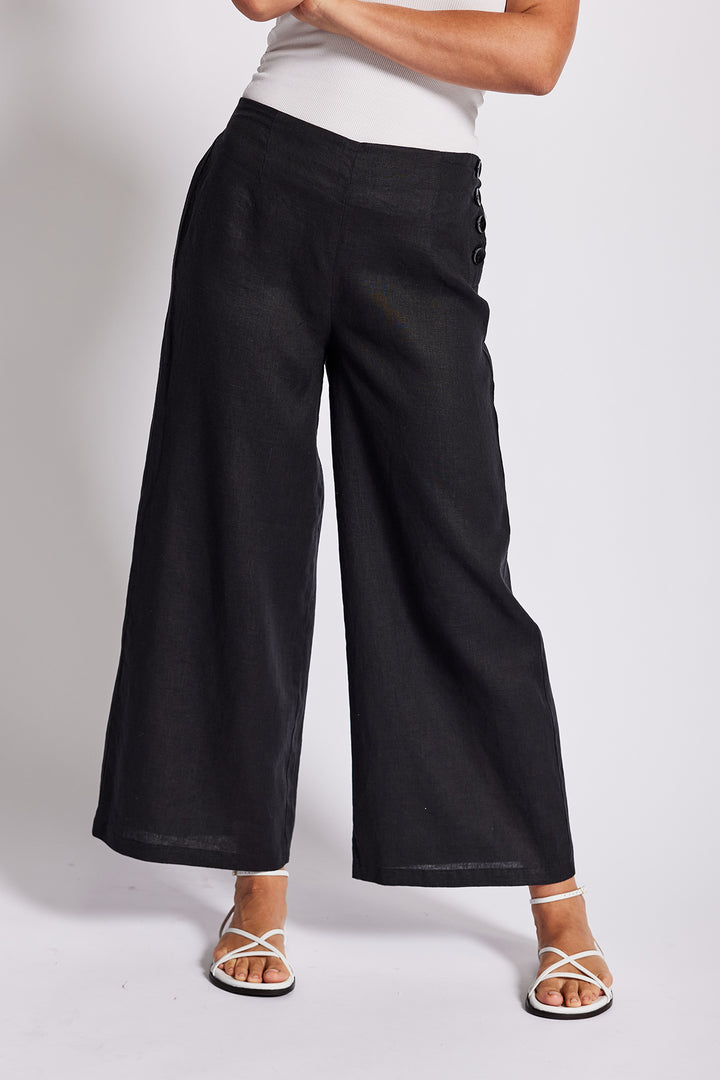 Palazzo Pants - Black - SS7