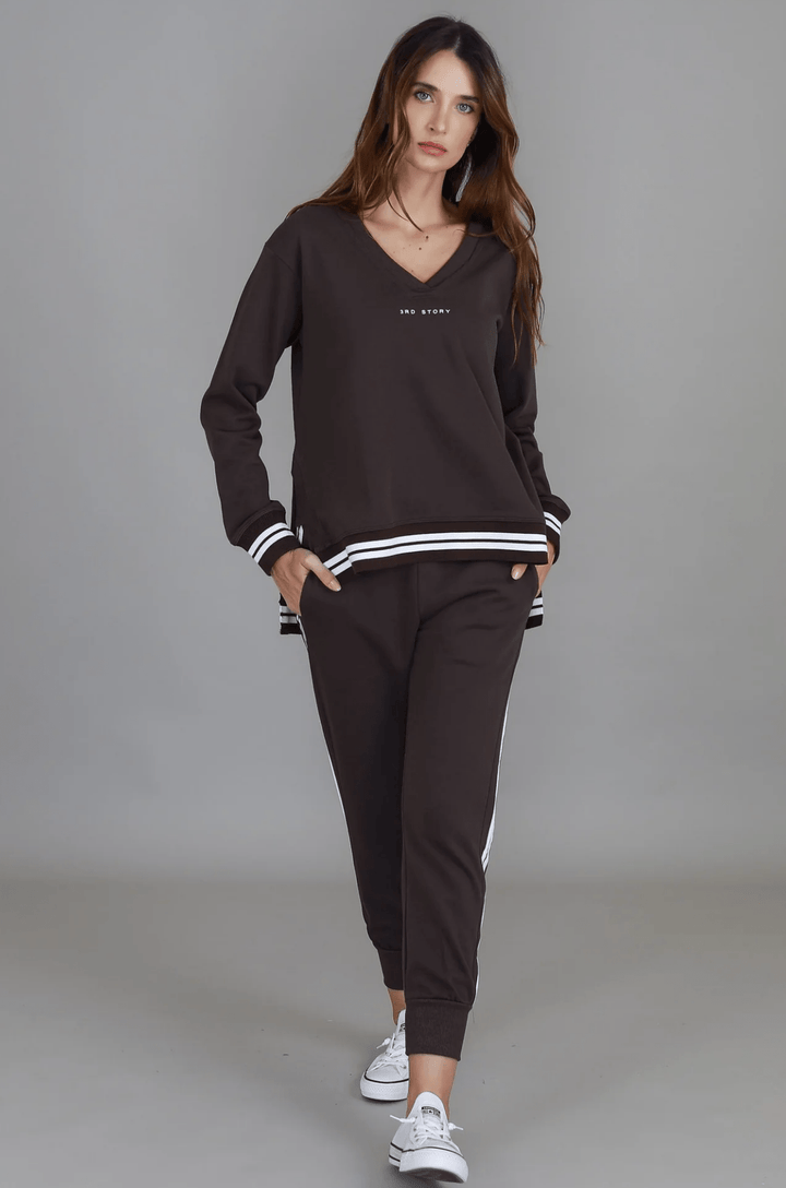 Pammy 3S Logo Sweater - Truffle - RD6 - Pizazz Boutique3RD STORY