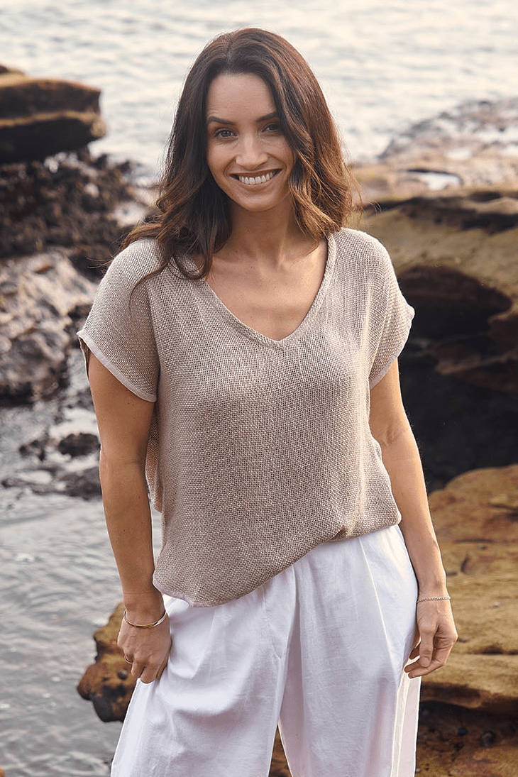 Paris Hessian Top - Cinnamon - CB1 - Pizazz BoutiqueCarbon The Label