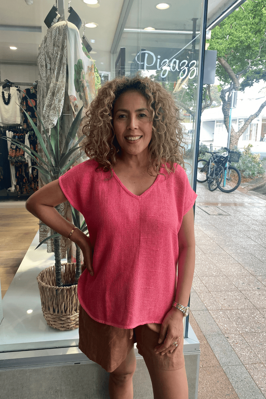 Paris Hessian Top - Hot Pink - CB1 - Pizazz BoutiqueCarbon The Label