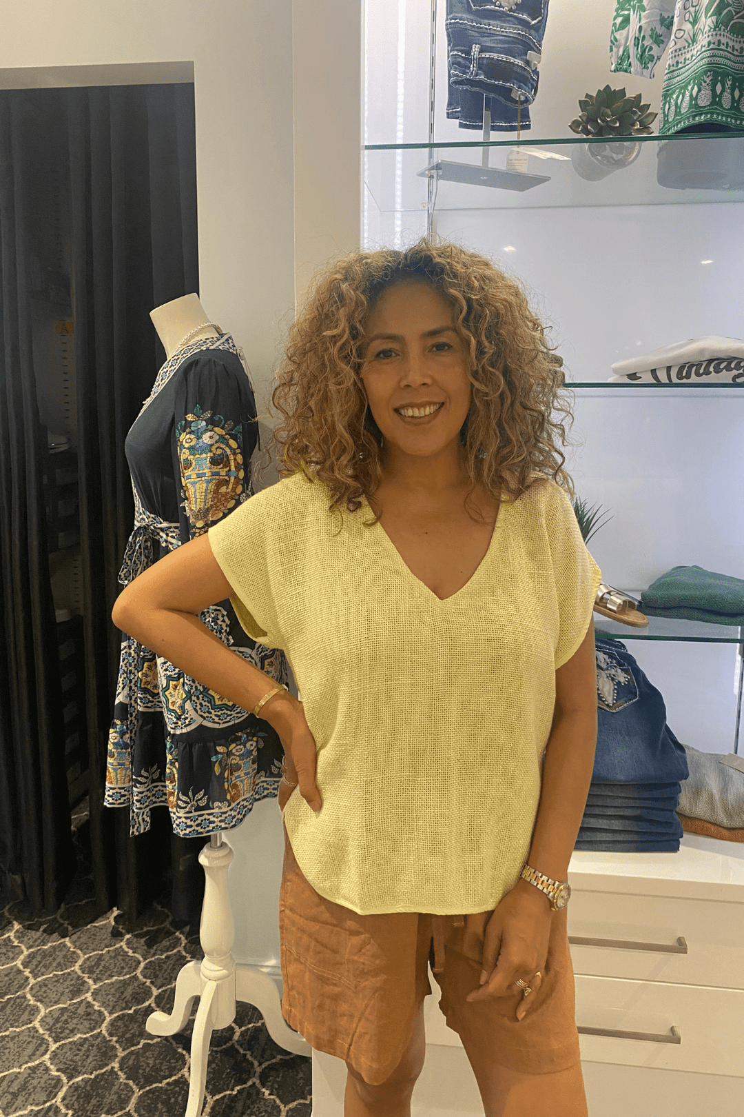 Paris Hessian Top - Lemon - CB1 - Pizazz BoutiqueCarbon The Label