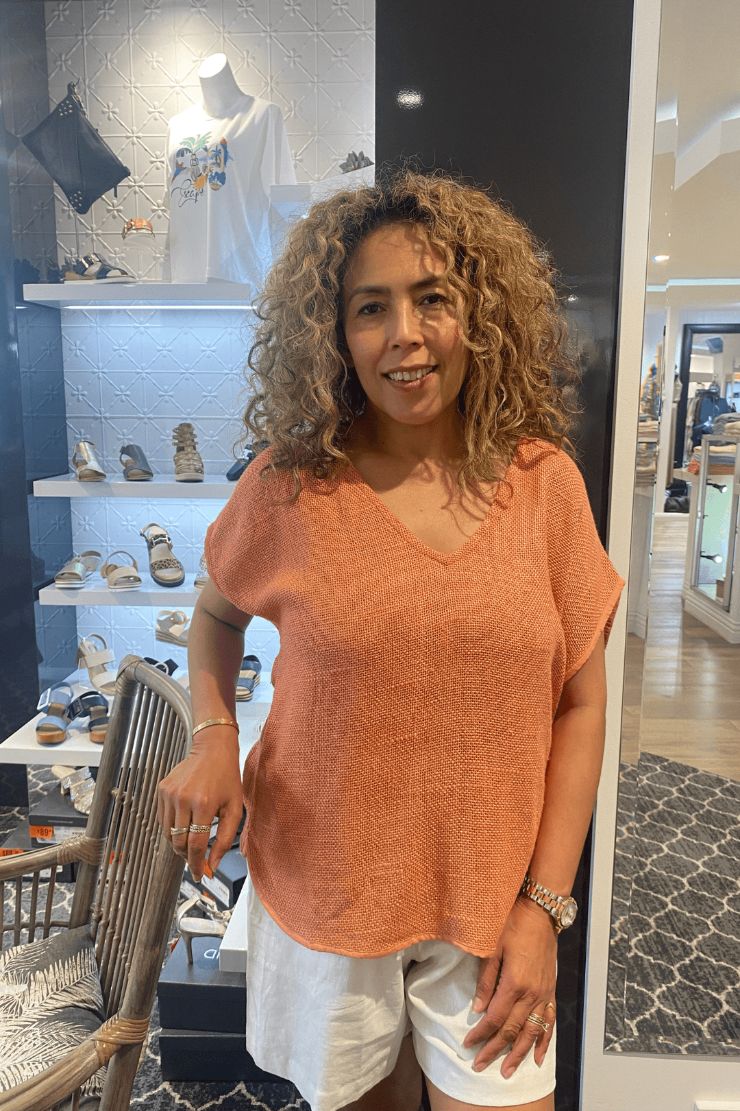 Paris Hessian Top - Papaya - CB1 - Pizazz BoutiqueCarbon The Label