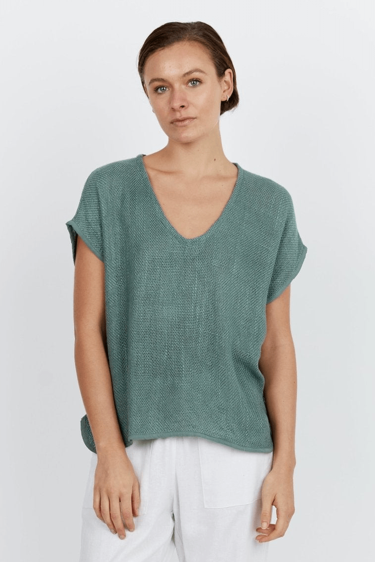 Paris Hessian Top - Seafoam - CB1 - Pizazz BoutiqueCarbon The Label